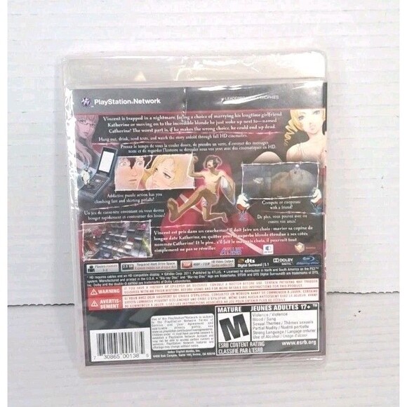 Catherine (Sony PlayStation 3, PS3) Factory Sealed New Atlus Game Vincent Brooks - Picture 2 of 3